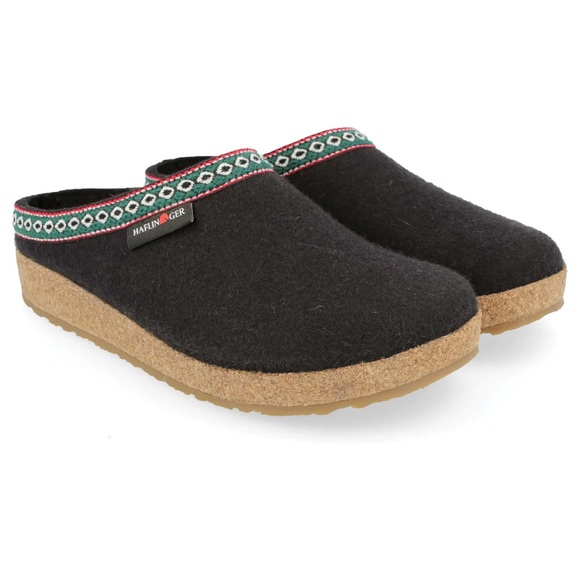 Haflinger Shoes Haflinger Gz Clog Slippers 4 Navy Blue 00 Pure Wool Felt Slip Ons Comfort